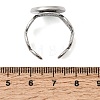 Spiral 304 Stainless Steel Cuff Ring Components STAS-P454-02D-P-3