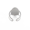 304 Stainless Steel Oval Wide Open Cuff Ring for Women RJEW-S405-172P-2
