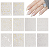 10 Sheets 10 Style Gold Stamping Wave French French Tips Nail Stickers MRMJ-HY0002-33-1