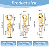24Pcs 6 Styles Brass Spring Ring Clasps FIND-PH0009-98-2
