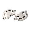 Non-Tarnish 201 Stainless Steel Connector Charms STAS-Q245-19P-2