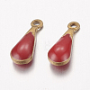 Antique Golden Plated Brass Enamel teardrop LS-X-KK-Q571-01G-2