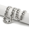 Non-Tarnish 201 Stainless Steel Cuban Link Chain Necklaces for Women and Men NJEW-F322-15P-02-2