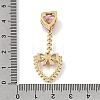 Valentine's Day Brass Micro Pave Colorful Cubic Zirconia Pendants KK-E802-09G-3