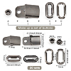 30 Sets Stainless Steel Peaked Cap Adjuster Kits FIND-BC0004-67B-2