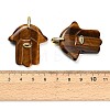 Natural Tiger Eye Carved Pendants GG-CBA4625-03G-02-3
