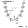 316L Surgical Stainless Steel Heart Link Chain Necklaces for Women WGE8595-04-1