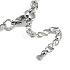 304 Stainless Steel Rolo Chain Bracelets for Men Women BJEW-G725-03P-3