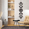Moon Phase Wood Hanging Wall Decorations HJEW-WH0054-007-4