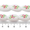 Printing Glass Oval Beads for Necklaces Bracelets Making GLAA-B020-01A-13-2