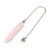 Natural Rose Quartz Pointed Dowsing Pendulums G-Q184-04C-P-3