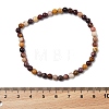 Natural Mookaite Round Bead Stretch Bracelets BJEW-L594-B05-3