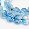 Dyed Round Natural Crackle Quartz Beads Strands G-K084-8mm-03A-3