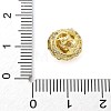 Brass Micro Pave Cubic Zirconia Beads KK-Z095-04G-02-3