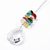 Crystal Teardrop Beaded Wall Hanging Decoration Pendant Decoration HJEW-G019-01E-3