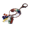 Natural Mixed Gemstone Keychain Clasps G-S274-08-3