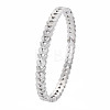 Stainless Steel Leaf Bangle with Enamel for Women BJEW-N017-017P-4