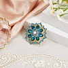 Flower Alloy Rhinestone Brooches for Backpack Clothes JEWB-WH20011-02E-7