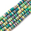 Handmade Polymer Clay Beads Strands CLAY-R089-8mm-T028-1