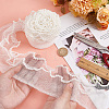 2 Layer Polyester Pleated Lace Trim OCOR-WH0088-46A-3