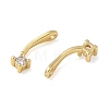 Brass Pave Clear Cubic Zirconia Charms CU-CBA9FFD-11G-02-2