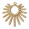 304 Stainless Steel with Rhinestone Pendants RB-OY001-43G-01-1