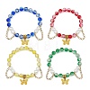Alloy Butterfly Charm Bracelets BJEW-JB14139-2