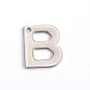 Tarnish Resistant 304 Stainless Steel Letter Charms STAS-O072-B-1