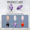 180Pcs 6 Colors Cubic Zirconia Pointed Back Cabochons ZIRC-PH0001-44-2