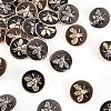 Olycraft 24Pcs 4 Style 1-Hole Alloy Rhinestone Shank Buttons BUTT-OC0001-34-4