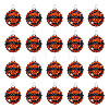 20Pcs Round Polymer Clay Rhinestone Pendants PALLOY-OC00049-1