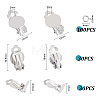 Unicraftale 60Pcs 2 Size 304 Stainless Steel Clip-on Earring Findings STAS-UN0051-68-3