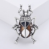 Beetle Alloy Rhinestone Brooches PW-WG9F125-03-1