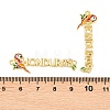 Brass Enamel Bird with Word Hondura Connector Charms KK-F931-23G-3