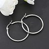 Tarnish Resistant 304 Stainless Steel Hoop Earrings X-EJEW-F105-09P-3