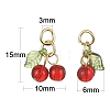 30Pcs Glass & Acrylic Beaded Charms PALLOY-CJ0003-03-2
