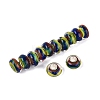 Handmade Lampwork & Brass Core European Beads LAMP-N044-08S-01-2