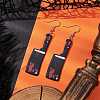 Hallowmas Printed Acrylic Dangle Earrings EJEW-JE06124-03-2