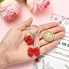Resin Bowknot Pendant Keychains KEYC-YW00276-5