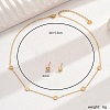 Elegant Stainless Steel Round Stud Earrings & Necklaces Set for Women IE2070-1