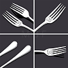 Globleland Word Pattern 304 Stainless Steel Fork AJEW-GL0001-17C-4