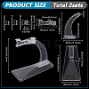 ABS Plastic Model Aircraft Display Stands ODIS-WH0079-041-2