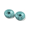 Synthetic Turquoise Donut/Pi Disc Charms G-G142-01K-2