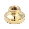 Texture Theme Roung Brass Stamp Head AJEW-M036-06G-G-3