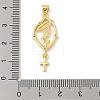 Rack Plating Brass Clear Cubic Zirconia Pendants KK-S380-18G-3