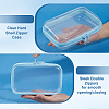 6Pcs 6 Colors Transparent PET Desktop Storage Zipper Boxes ABAG-WA0001-44A-3