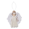 Handmade Macrame Cotton Angel Hanging Ornaments HJEW-JM02760-03-2