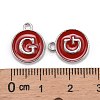 Platinum Plated Alloy Enamel Charms ENAM-S118-03G-P-3