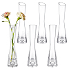6Pcs 2 Styles Transparent Glass Vase AJEW-GA0010-49-1