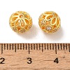 Rack Plating Brass Pave Cubic Zirconia Beads KK-M285-32C-G-3